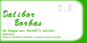 dalibor borbas business card